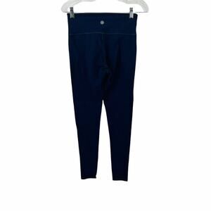 Athleta High Rise Chaturanga Tight Solid Blue Womens Small